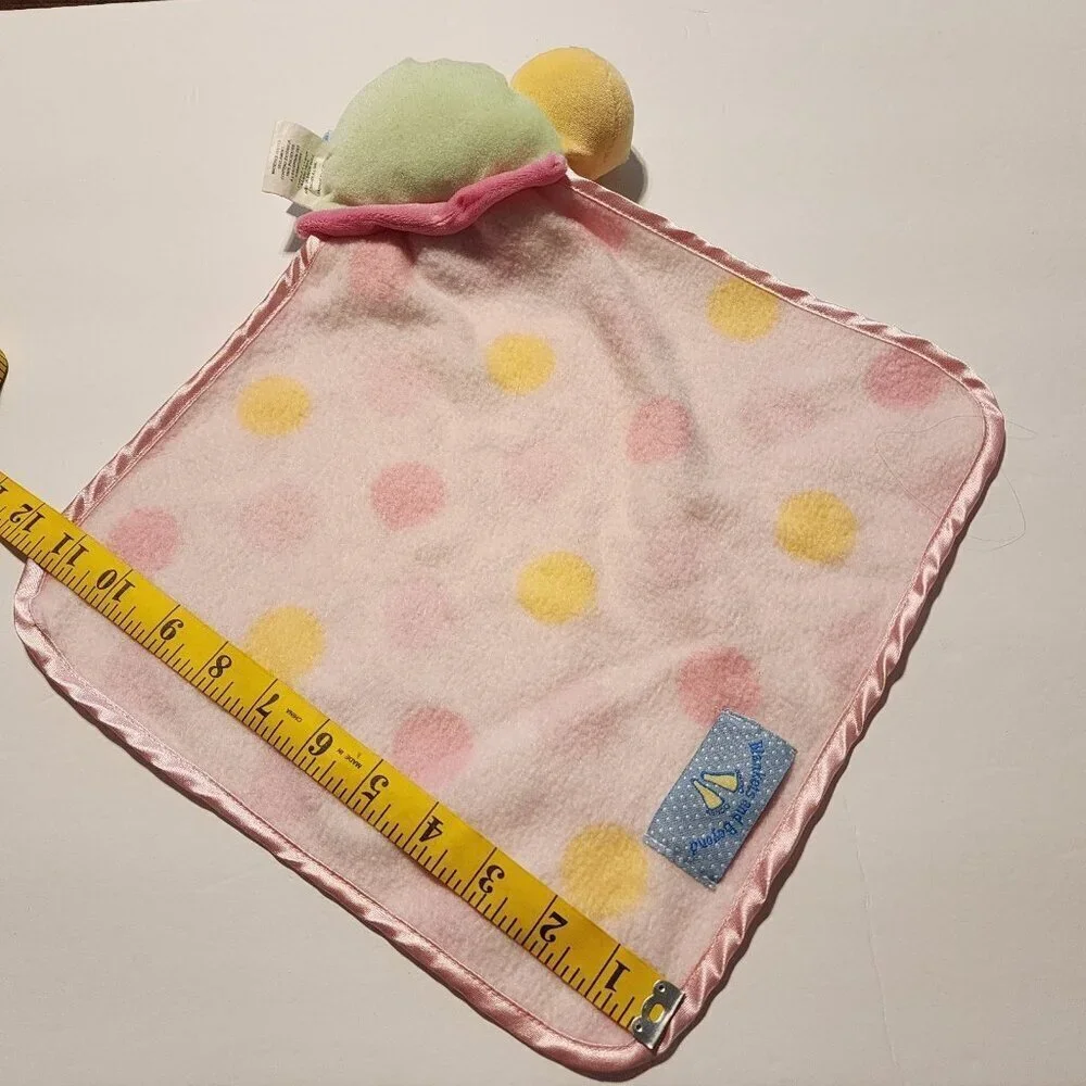 Blankets And Beyond Turtle Pink Yellow Green Polka Dot Security Lovey Nunu